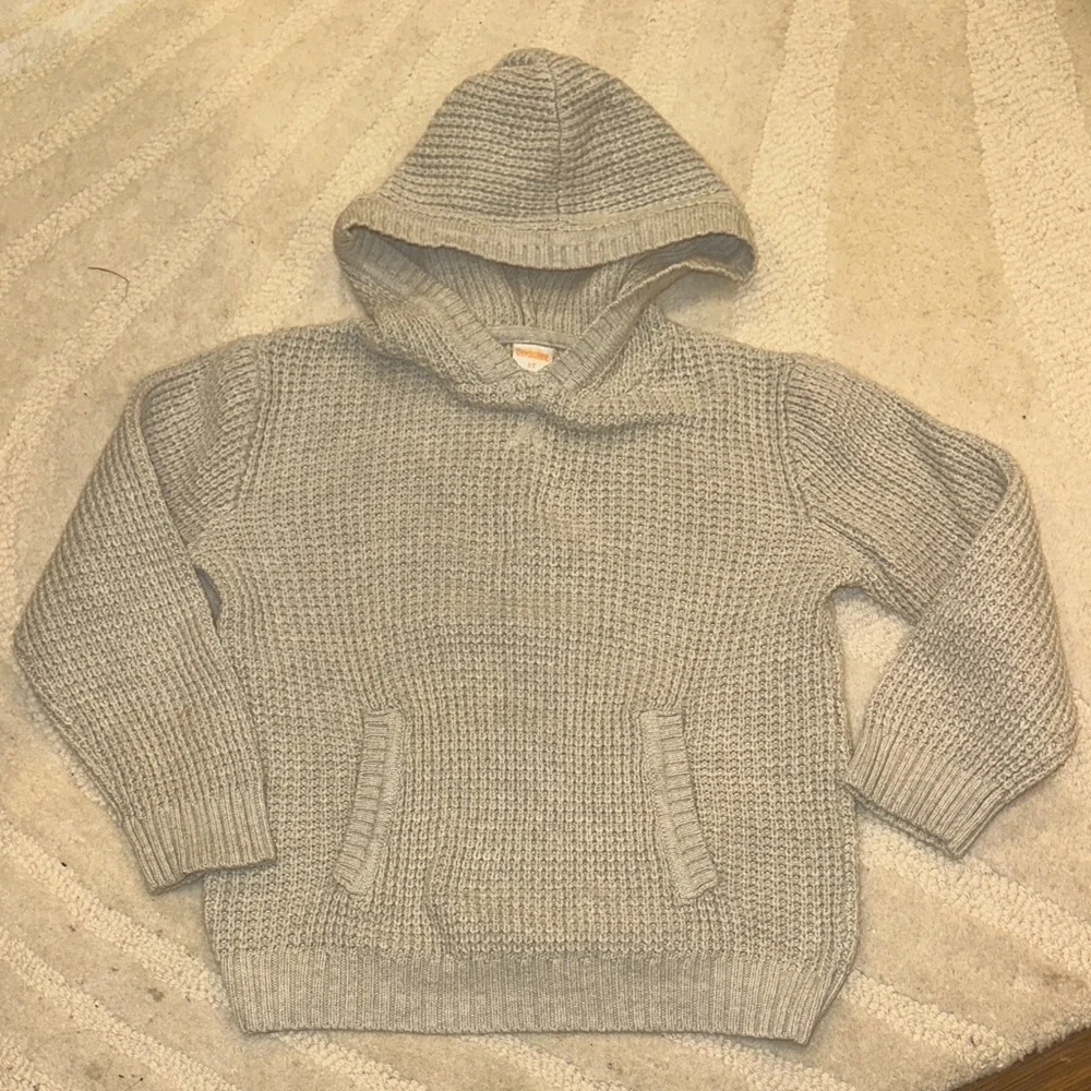 Gymboree Gray Knit Hoodie Sweater